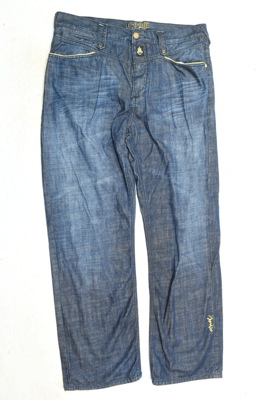 COOGI Crest Baggy Jeans Mens 38x34 Blue Straight Leg Relaxed Fit Denim Y2K